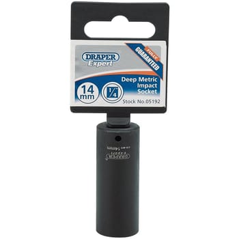 Draper Expert 1/4" Drive Hi Torq Hexagon Deep Impact Socket Metric