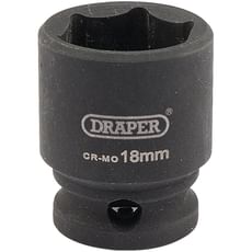 Draper Expert 3/8" Drive Hi-Torq Hexagon Impact Socket Metric