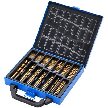 Draper 99 Piece HSS TiN Drill Bit Set in Carry Case