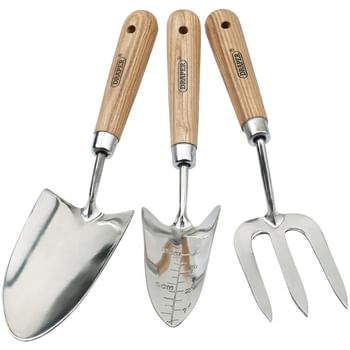 Draper Expert 3 Piece Stainless Steel Hand Fork and Trowel Set