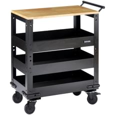 Bunker 3 Tier Hardwood Worktop Trolley