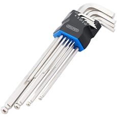 Draper 9 Piece Extra Long Arm Ball End Hex Key Set