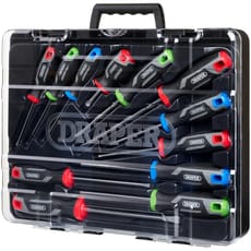 Draper 12 Piece Soft Grip Screwdriver Set in Carry Case