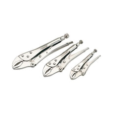 Draper 3 Piece Curved Jaw Self Grip Plier Set