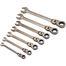 Draper 7 Piece Combination Flexible Heads Ratchet Spanner Set
