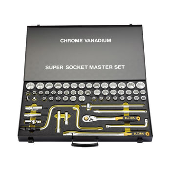 Elora 58 Piece 1/2" Drive Bi Hex Socket Set Metric and Imperial Whitworth / AF