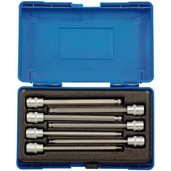 Draper 7 Piece 3/8" Drive Ball End Long Hexagon Socket Bit Set
