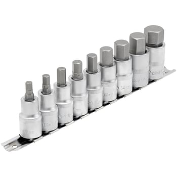 Draper 9 Piece 1/2" Drive Hexagon Socket Bit Set