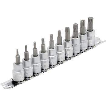 Draper 10 Piece 3/8" Drive Torx Plus Socket Bit Set