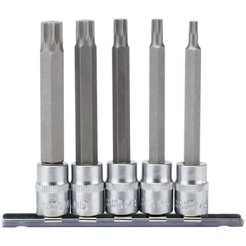 Draper 5 Piece 3/8" Drive Spline Socket Bit Set