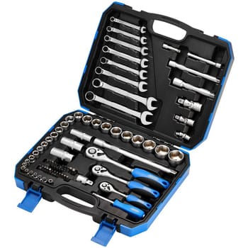 Draper 75 Piece Combination Drive Bit, Socket and Spanner Set