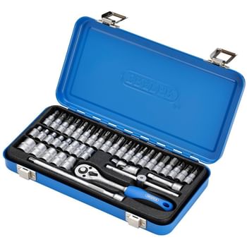 Draper 38 Piece 1/4" Drive Hex Socket and Socket Bit Set Metric