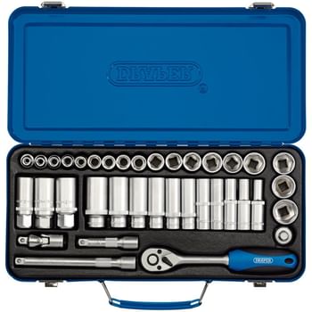 Draper 37 Piece 3/8" Drive Hex Socket Set Metric