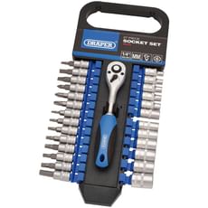 Draper 27 Piece 1/4" Drive Hex Socket and Socket Bit Set Metric