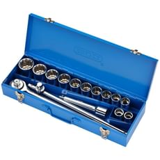 Draper 15 Piece 3/4" Drive Bi Hex Socket Set Metric
