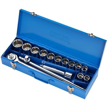Draper 15 Piece 3/4" Drive Bi Hex Socket Set Metric