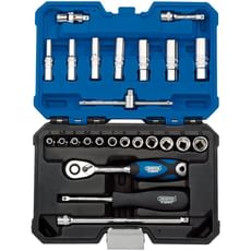 Draper 25 Piece 1/4" Drive Hex Socket Set Metric