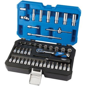 Draper 44 Piece 1/4" Drive Hex Socket and Socket Bit Set