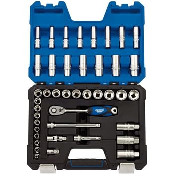Draper Expert 42 Piece 3/8" Drive Hex Socket Set Metric