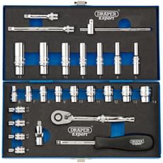 Draper Expert 26 Piece 1/4" Drive Socket Set Metric