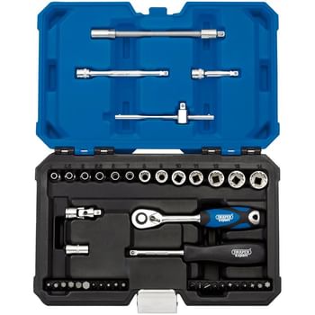 Draper Expert 43 Piece 1/4" Drive Bi Hex Socket and Screwdriver Bit Set Metric