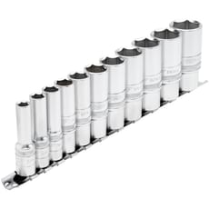 Draper Expert 11 Piece 3/8" Drive Deep Hex Socket Set Imperial