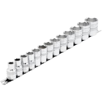 Draper Expert 13 Piece 1/2" Drive Socket Set Imperial on Rail