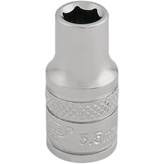 Draper 1/4" Drive Satin Finish Hexagon Socket Metric