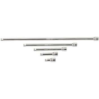 Draper 5 Piece 3/8" Square Drive Satin Chrome Wobble Extension Bar Set