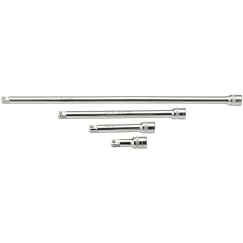 Draper 4 Piece 1/2" Square Drive Satin Chrome Wobble Extension Bar Set