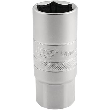 Draper 1/2" Drive Satin Chrome Hexagon Spark Plug Socket