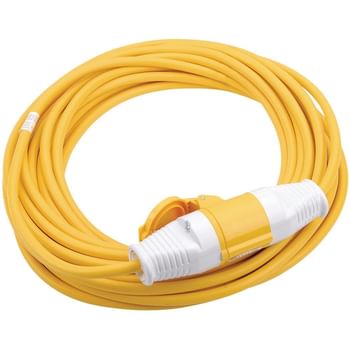 Draper Extension Trailing Lead 32 amp 2.5mm Yellow Cable 110v