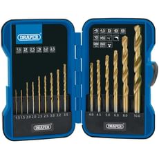 Draper 15 Piece HSS-TiN Drill Bit Set