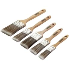 Draper 5 Piece Wood Handle Synthetic Paint Brush Set