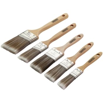 Draper 5 Piece Wood Handle Synthetic Paint Brush Set