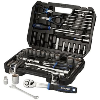 Draper Hi-Torq 83 Piece 1/4" and 1/2" Drive Socket Set Metric