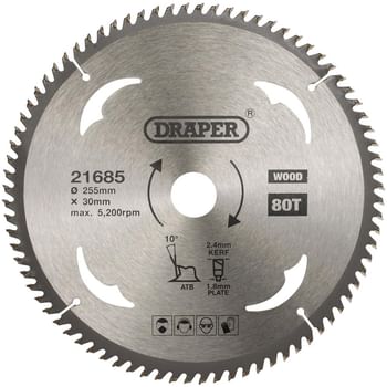 Draper TCT Wood Cutting Circular Saw Blade