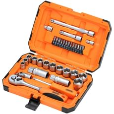 Draper 34 Piece 1/4" and 3/8" Drive Hi-Torq Hexagon Socket Set
