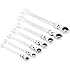 Draper 7 Piece Hi Torq Flexible Ratchet Combination Spanner Set