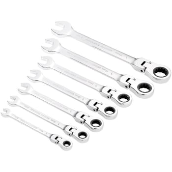 Draper 7 Piece Hi Torq Flexible Ratchet Combination Spanner Set