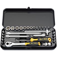 Elora 31 Piece 1/4" Drive Hex Socket and Screwdriver Bit Set Metric