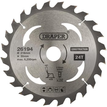 Draper TCT Construction Circular Saw Blade