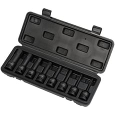 Draper Expert 8 Piece 1/2" Drive Hexagon Impact Socket Bit Set Metric