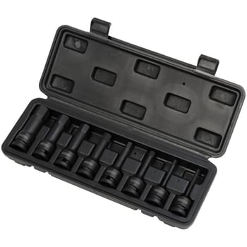 Draper Expert 8 Piece 1/2" Drive Hexagon Impact Socket Bit Set Metric