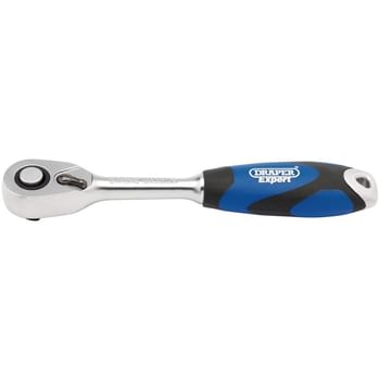 Draper 1/4" Drive 72 Tooth Reversible Soft Grip Ratchet