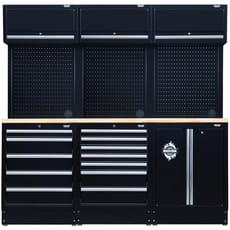 Bunker 14 Piece Modular Storage Combo with Hardwood Worktop