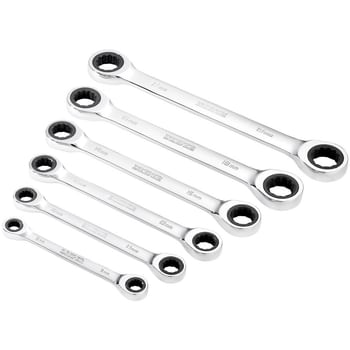 Draper Hi Torq 6 Piece Double Ratchet Ring Spanner Set