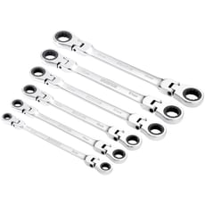 Draper Hi Torq 6 Piece Flexible Head Double Ring Ratchet Spanner Set