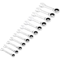 Draper Hi-Torq 12 Piece Stubby Ratchet Combination Spanner Set