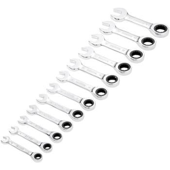 Draper Hi-Torq 12 Piece Stubby Ratchet Combination Spanner Set
